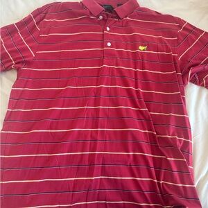 Masters Vintage (90s) Red Striped Polo Shirt